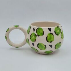 YEŞİL LEOPAR DESEN - 3D-BALONCUK KUPA - 3D - 