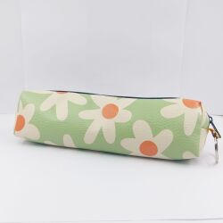 YEŞİL PAPATYA-DERİ KALEM KUTU - TEKLİ - 