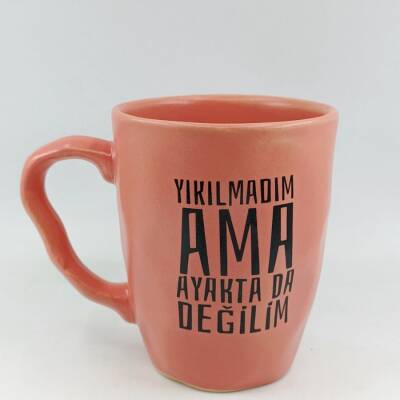 YIKILMADIM AMA AYAKTA DA-KAMPANYALI KUPA - OVAL PEMBE - 1