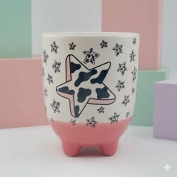 YILDIZ İNEK DESEN-İNEK KUPA - TRANSPARAN - 