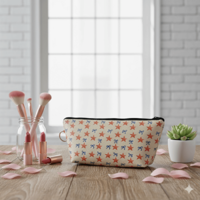 YILDIZLAR VE KURDELELER-MAKYAJ ÇANTASI - TEKLİ - 1