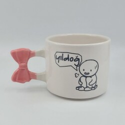 YILDOĞ-KURDELE KUPA - PEMBE SAP - 