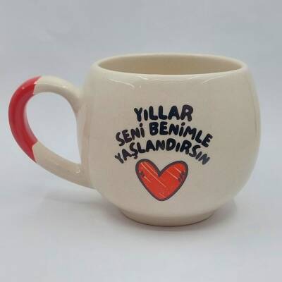 YILLAR SENİ BENİMLE YAŞLAN - BALON KUPA - KIRMIZI SAP - 1