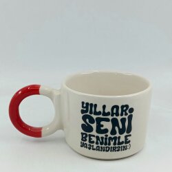 YILLAR SENİ BENİMLE YAŞLANDIRSIN :)-DÜĞÜM KUPA - KIRMIZI SAP - 