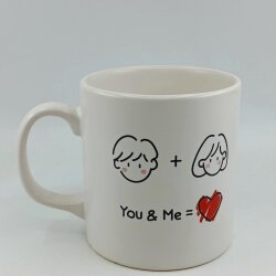 YOU & ME -SİLİNDİR KUPA - TRANSPARAN - 