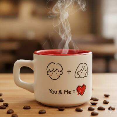 YOU & ME -VENUS KUPA - KIRMIZI İÇ - 1