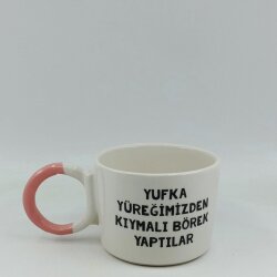 YUFKA YÜREĞİMİZDEN KIYMALI-DÜĞÜM KUPA - PEMBE SAP - 