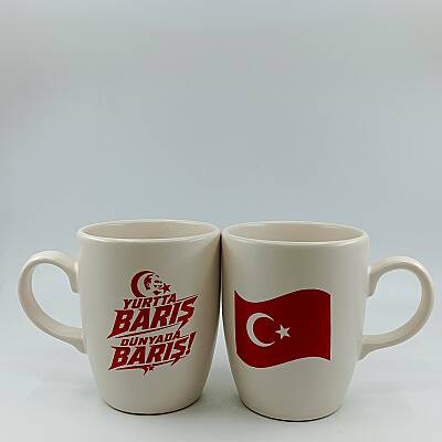 YURTTA BARIŞ DÜNYADA BARIŞ-OVAL KUPA - TRANSPARAN SAP - 1