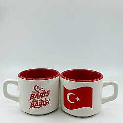 YURTTA BARIŞ DÜNYADA BARIŞ-VENUS KUPA - KIRMIZI İÇ - 