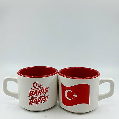 YURTTA BARIŞ DÜNYADA BARIŞ-VENUS KUPA - KIRMIZI İÇ - 1